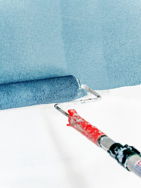 blue paint brush